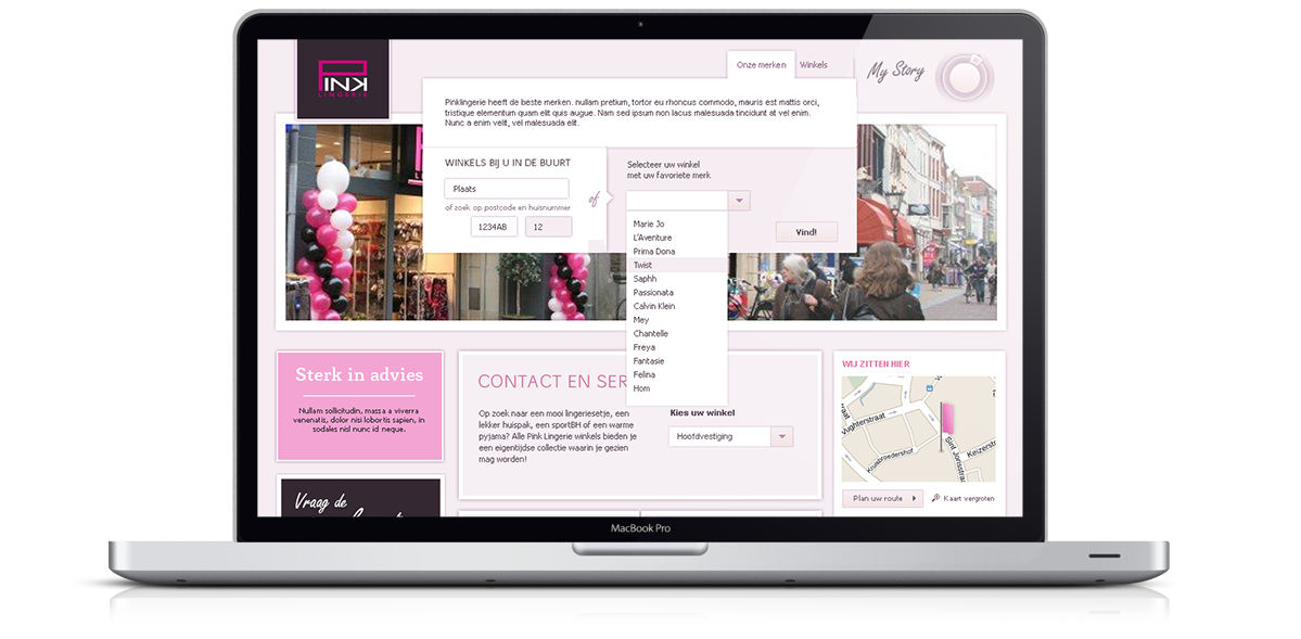 Pink Lingerie Website